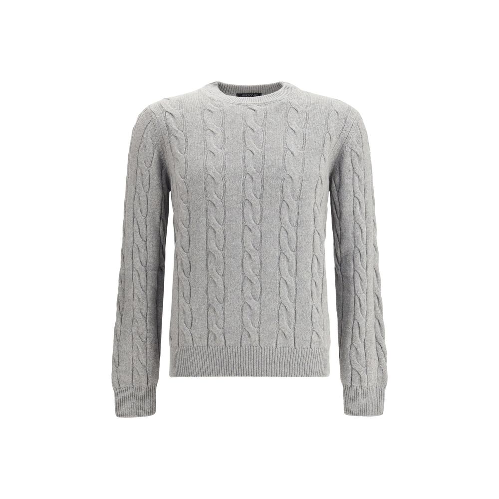 Aragona Cashmere trui met brei-effect en ronde hals