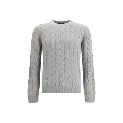 Aragona Cashmere trui met brei-effect en ronde hals