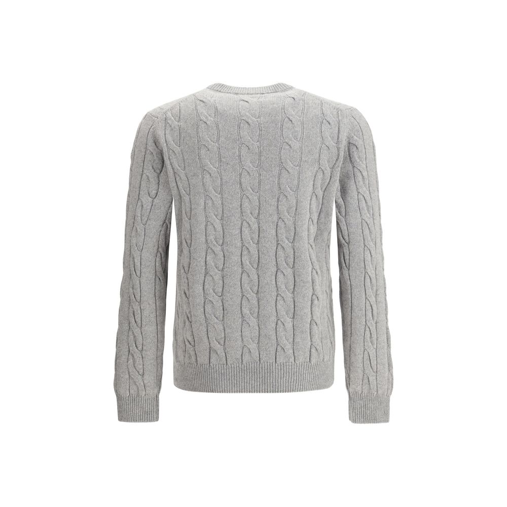Aragona Cashmere trui met brei-effect en ronde hals