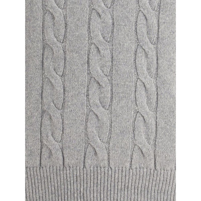 Aragona Cashmere trui met brei-effect en ronde hals