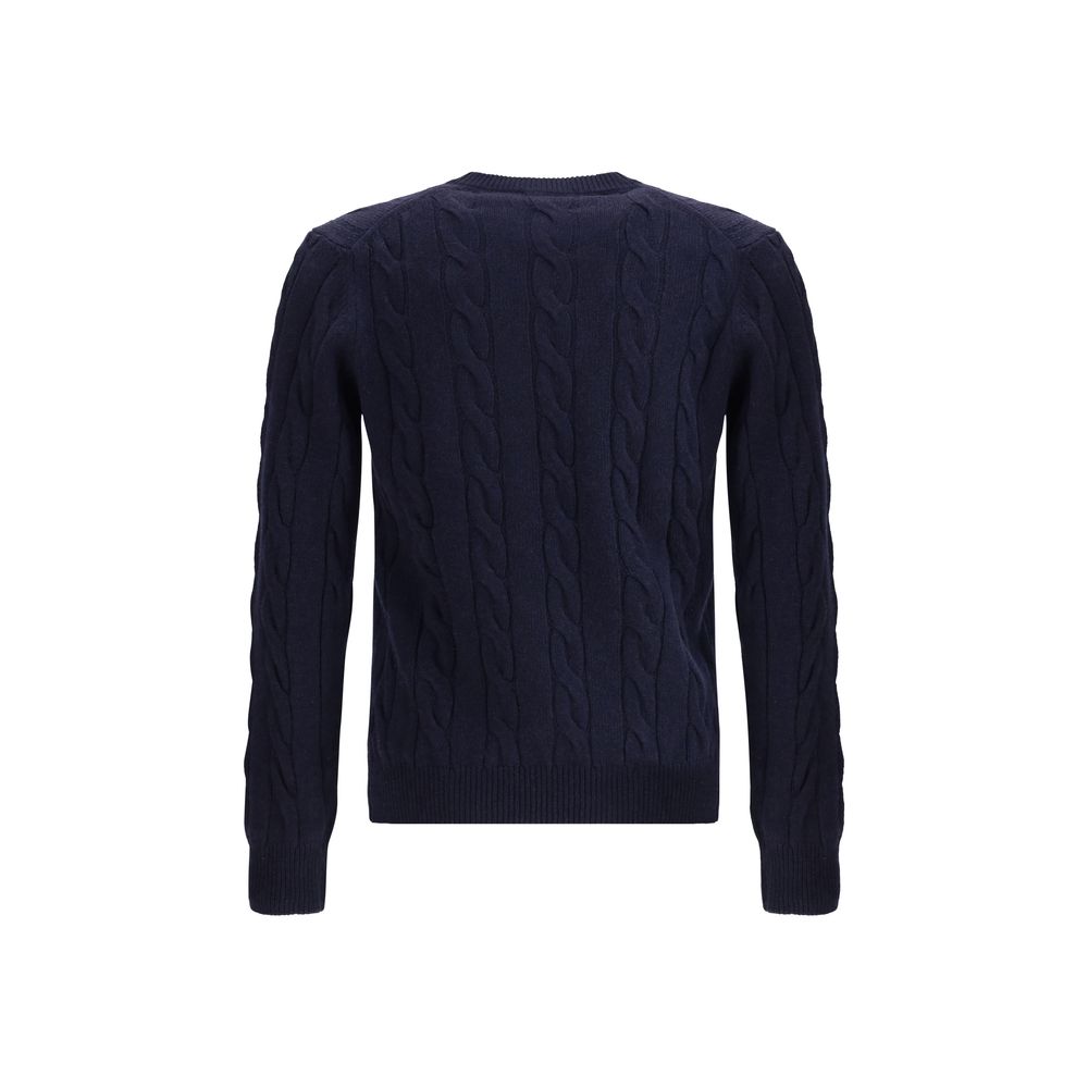 Aragona Cashmere trui met brei-effect en ronde hals