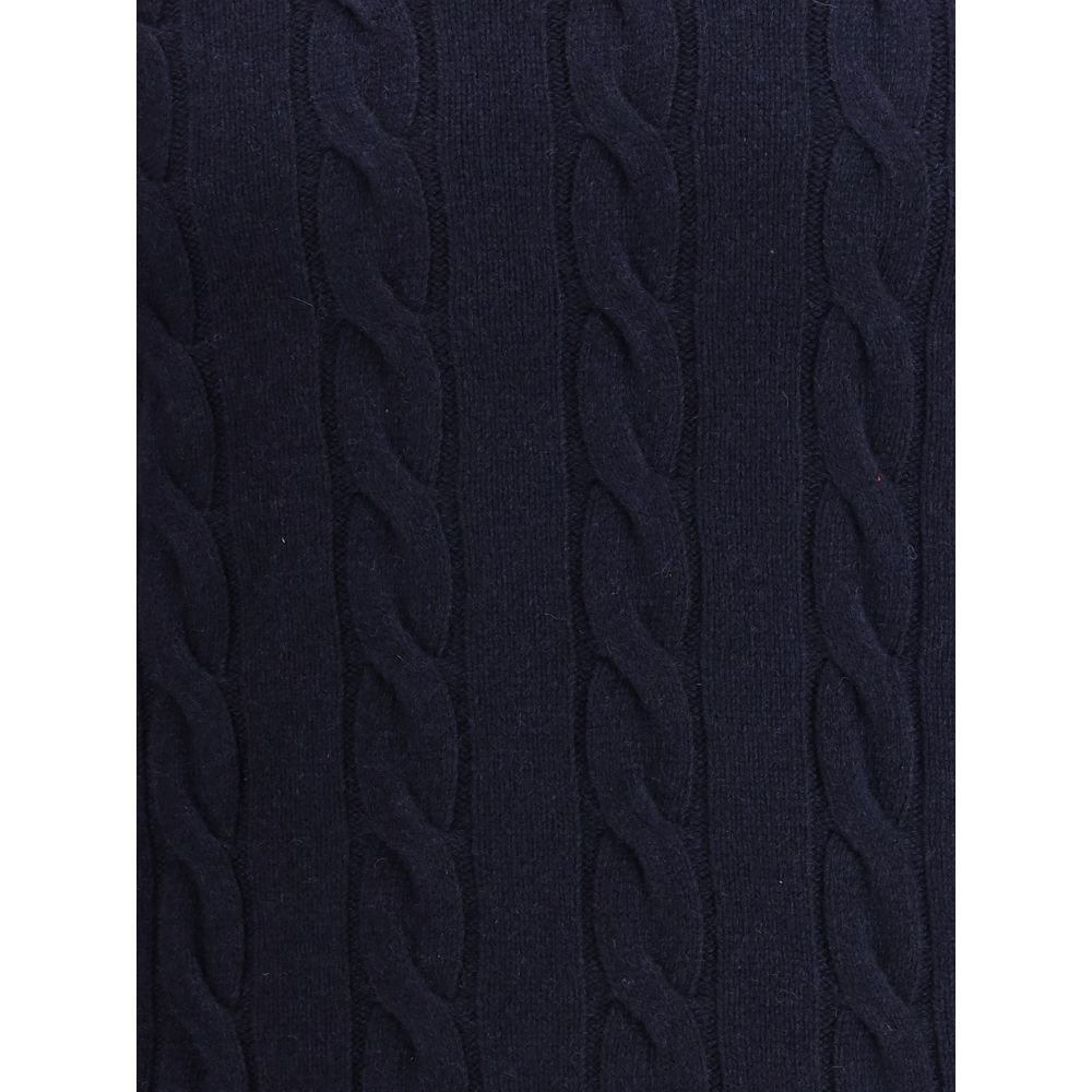 Aragona Cashmere trui met brei-effect en ronde hals