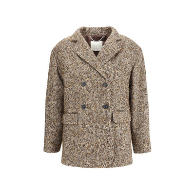 Veste Vittoria en tweed, couleur bleu roi.