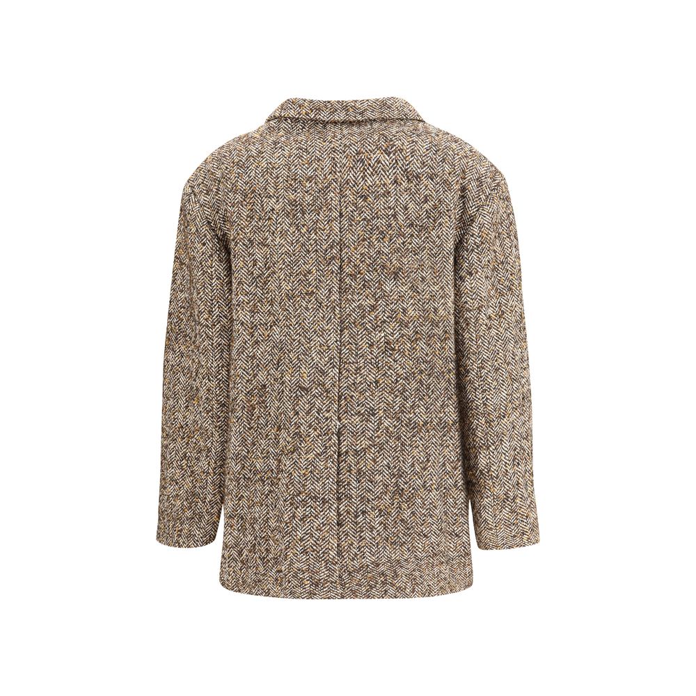 Veste Vittoria en tweed, couleur bleu roi.