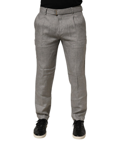 Briglia 1949 Gray Mid Waist Dress Formal Skinny Men Pants