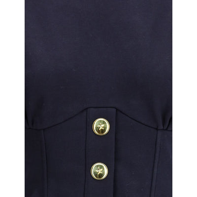 PINKO Cotton Sweatshirt with Corset Detail