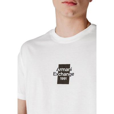 Armani Exchange White Cotton T-Shirt