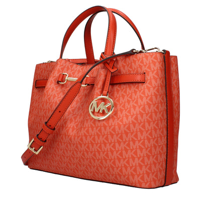 Michael Kors Orange Fabric Handbags