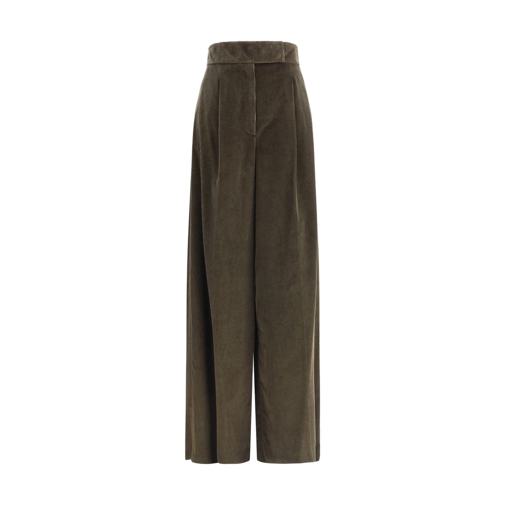 Max Mara Wide-Leg Velvet Pants