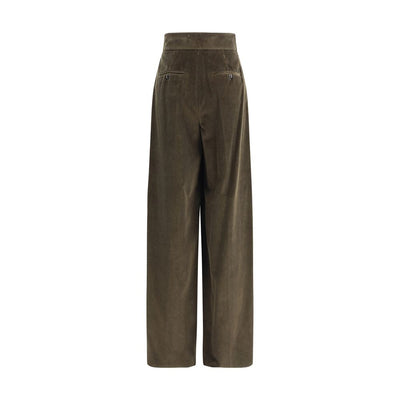 Max Mara Wide-Leg Velvet Pants