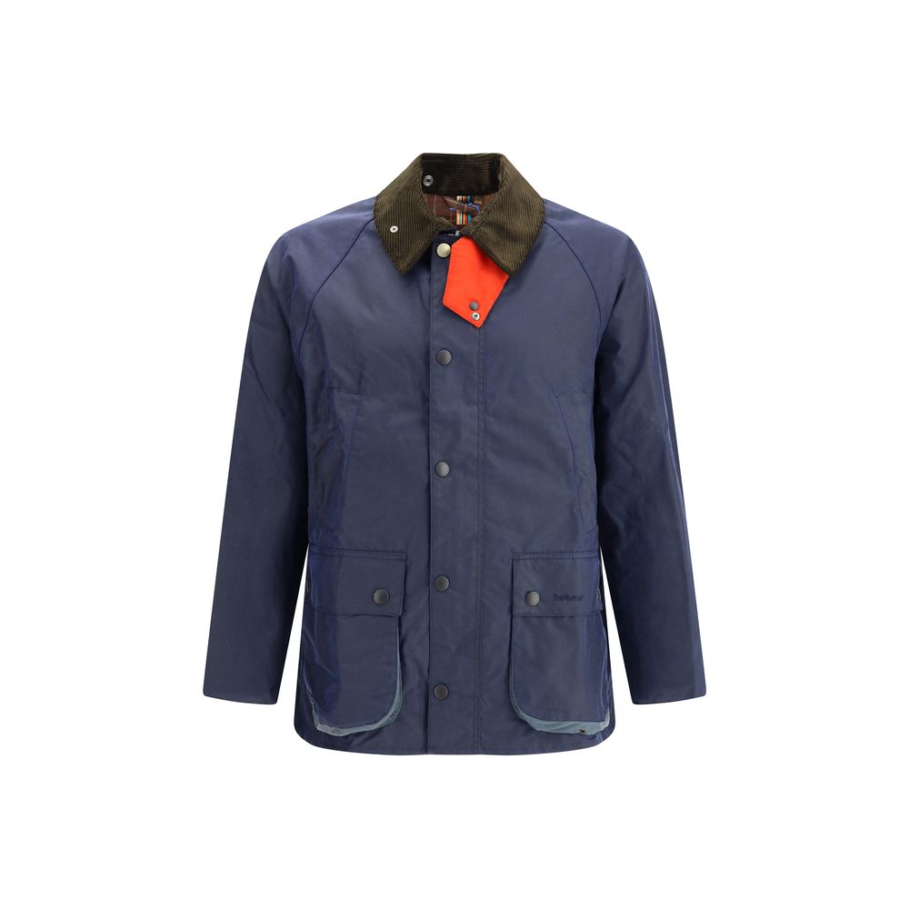 Barbour gewaxte jas met een geribde, fluwelen kraag