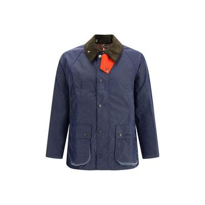 Barbour gewaxte jas met een geribde, fluwelen kraag