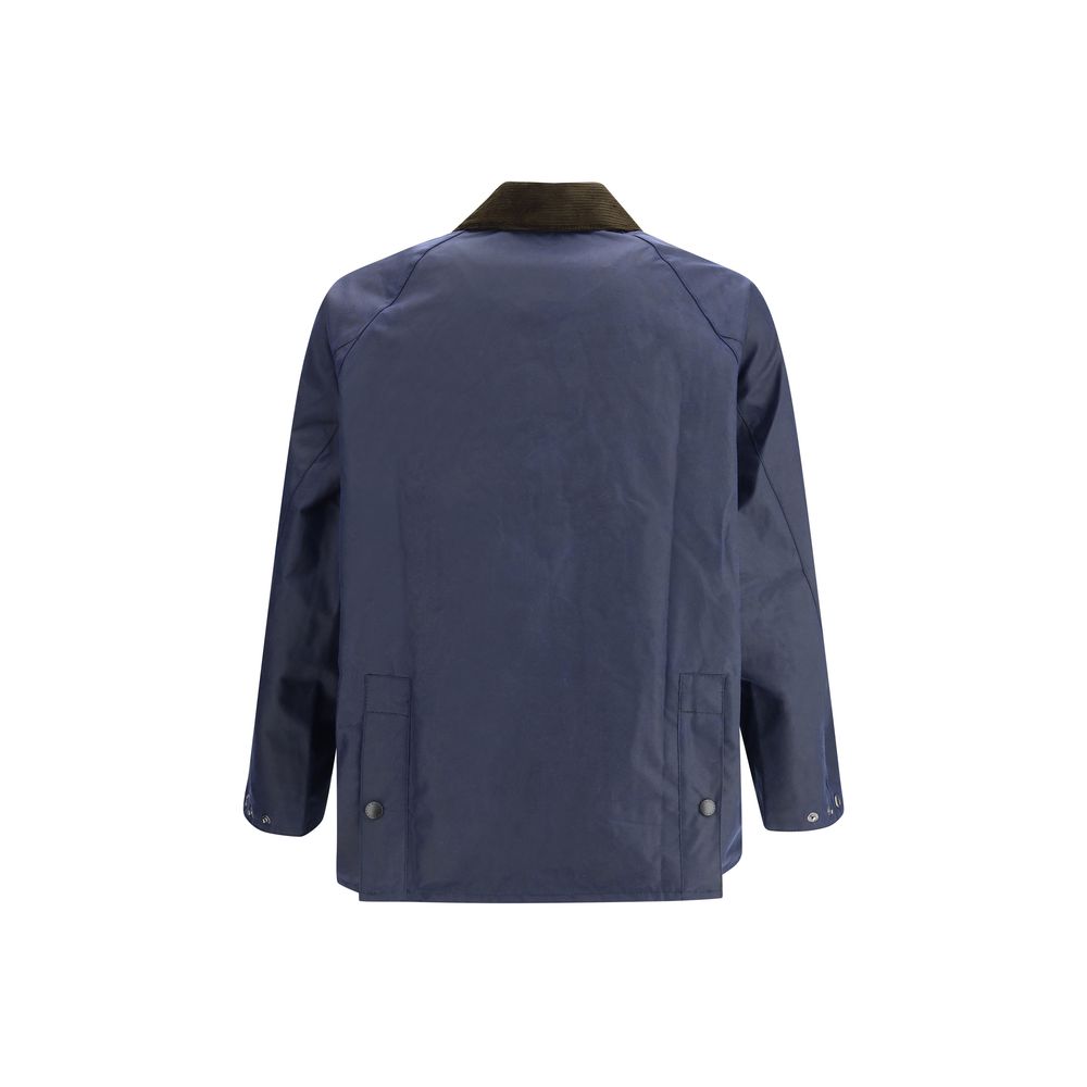 Barbour gewaxte jas met een geribde, fluwelen kraag