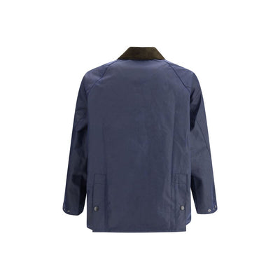 Barbour gewaxte jas met een geribde, fluwelen kraag