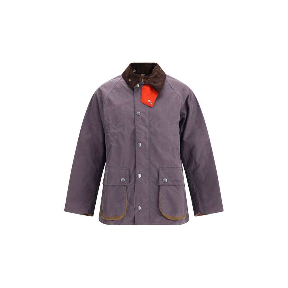 Barbour gewaxte jas met een geribde, fluwelen kraag