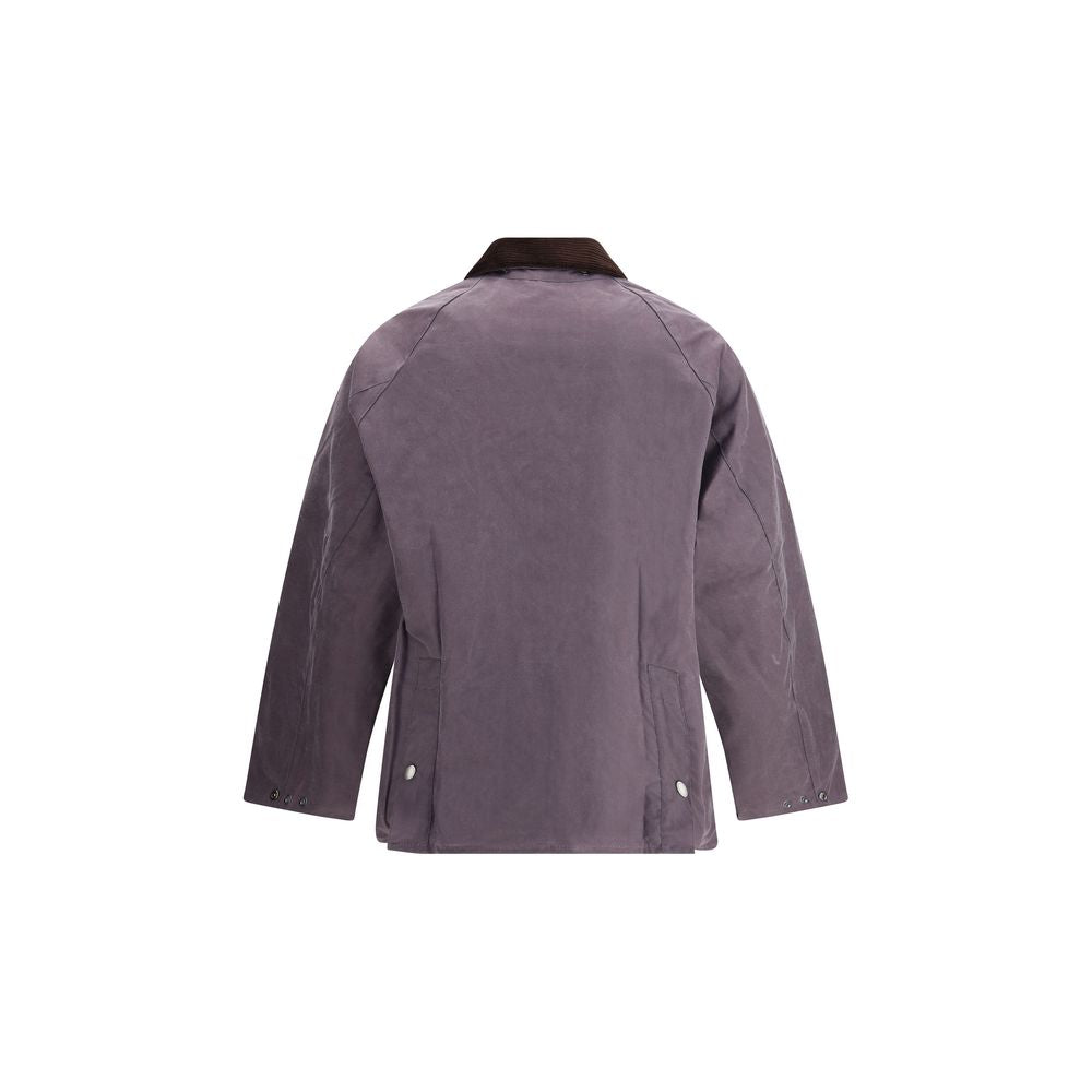 Barbour gewaxte jas met een geribde, fluwelen kraag