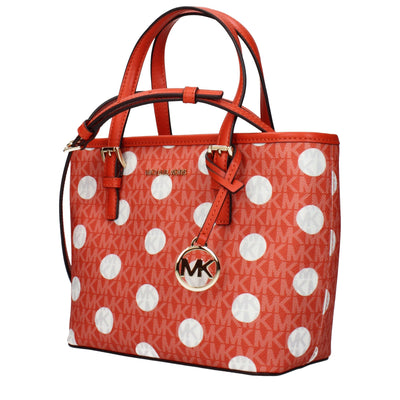 Michael Kors Orange Fabric Backpacks
