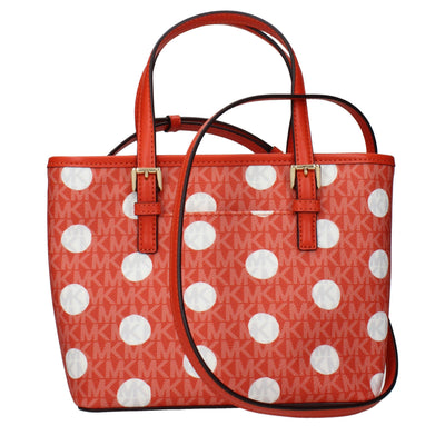 Michael Kors Orange Fabric Backpacks