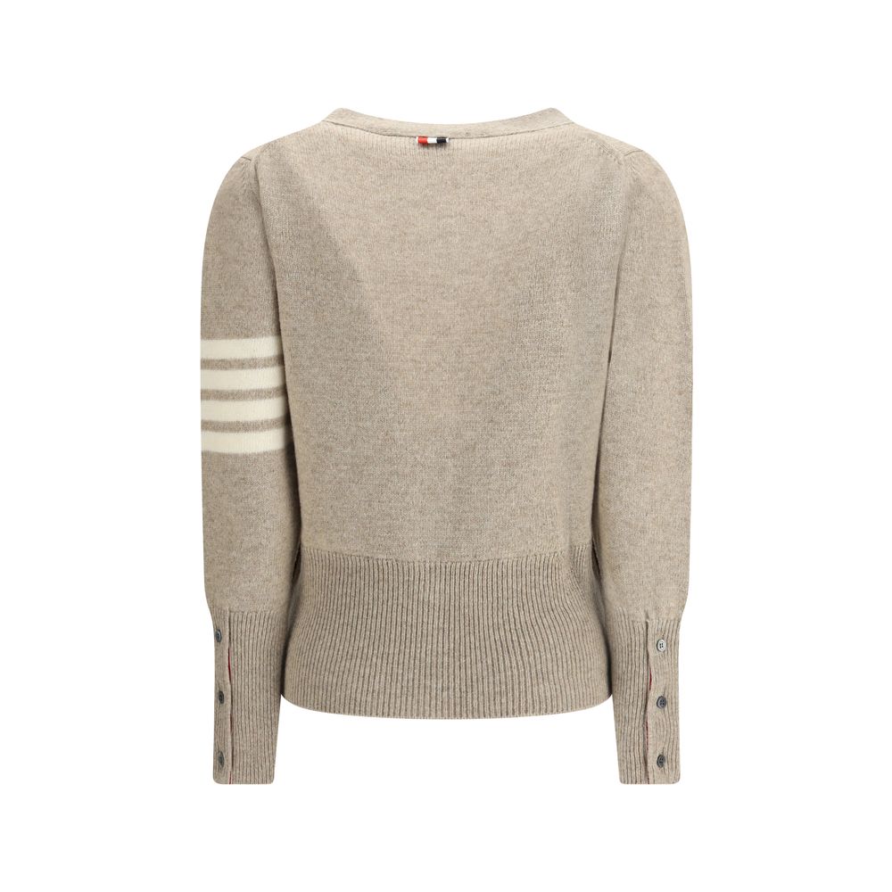 Thom Browne tweekleurige wollen cardigan