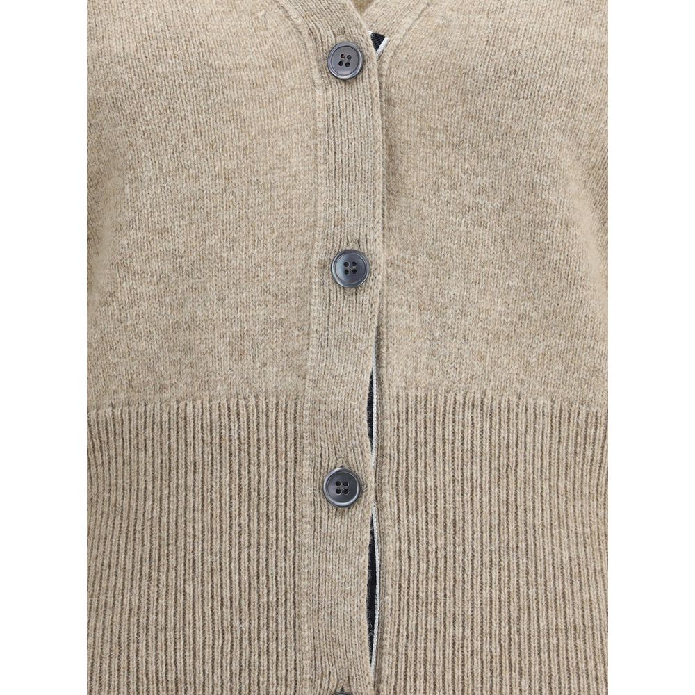 Thom Browne tweekleurige wollen cardigan