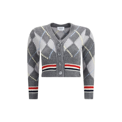 Thom Browne Gray Fleece Wool Cardigan
