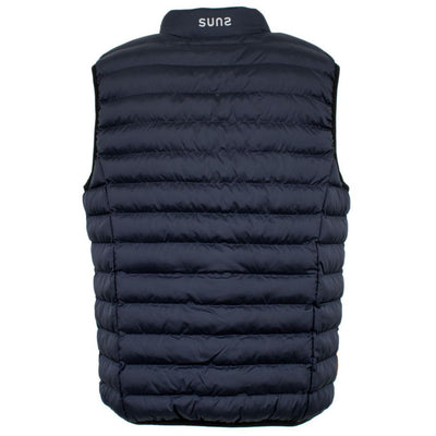 Suns Blue Polyester Sleveless Jacket