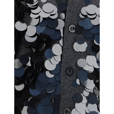 Sacai Gray Wool Cardigan