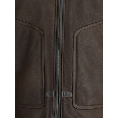 Valstar Coburn aviator Jacket in waxed suede shearling