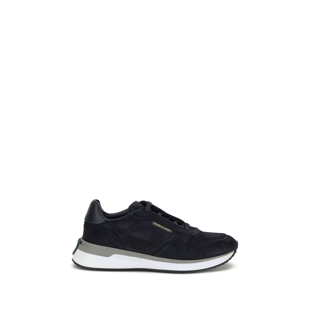 Ferragamo Blue Rubber Athletic Sneakers