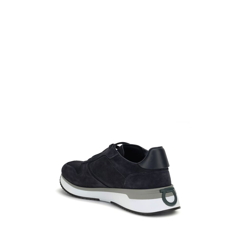 Ferragamo Blue Rubber Athletic Sneakers