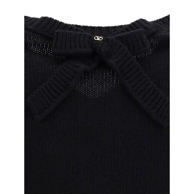 Valentino Black Fleece Wool Sweatshirt