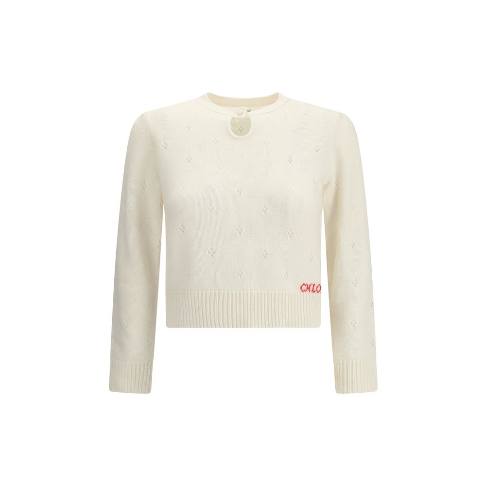 Chloé crème wollen sweatshirt