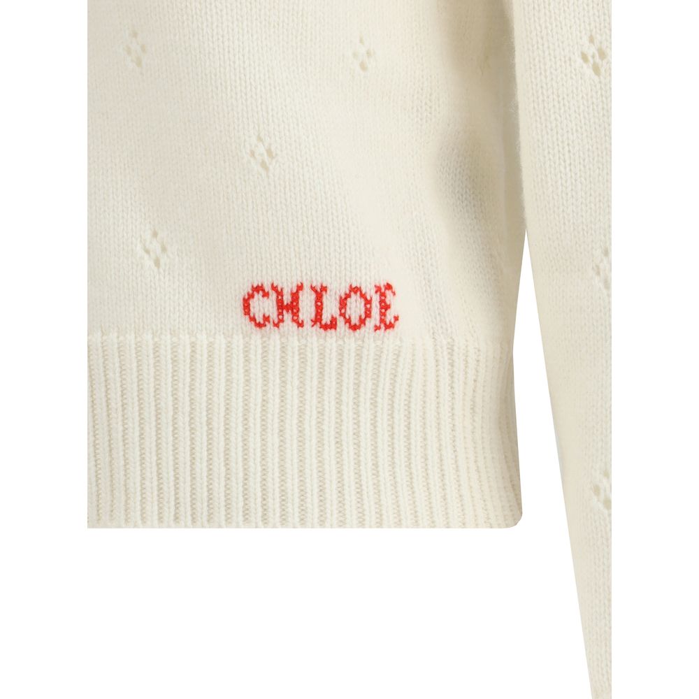 Chloé crème wollen sweatshirt