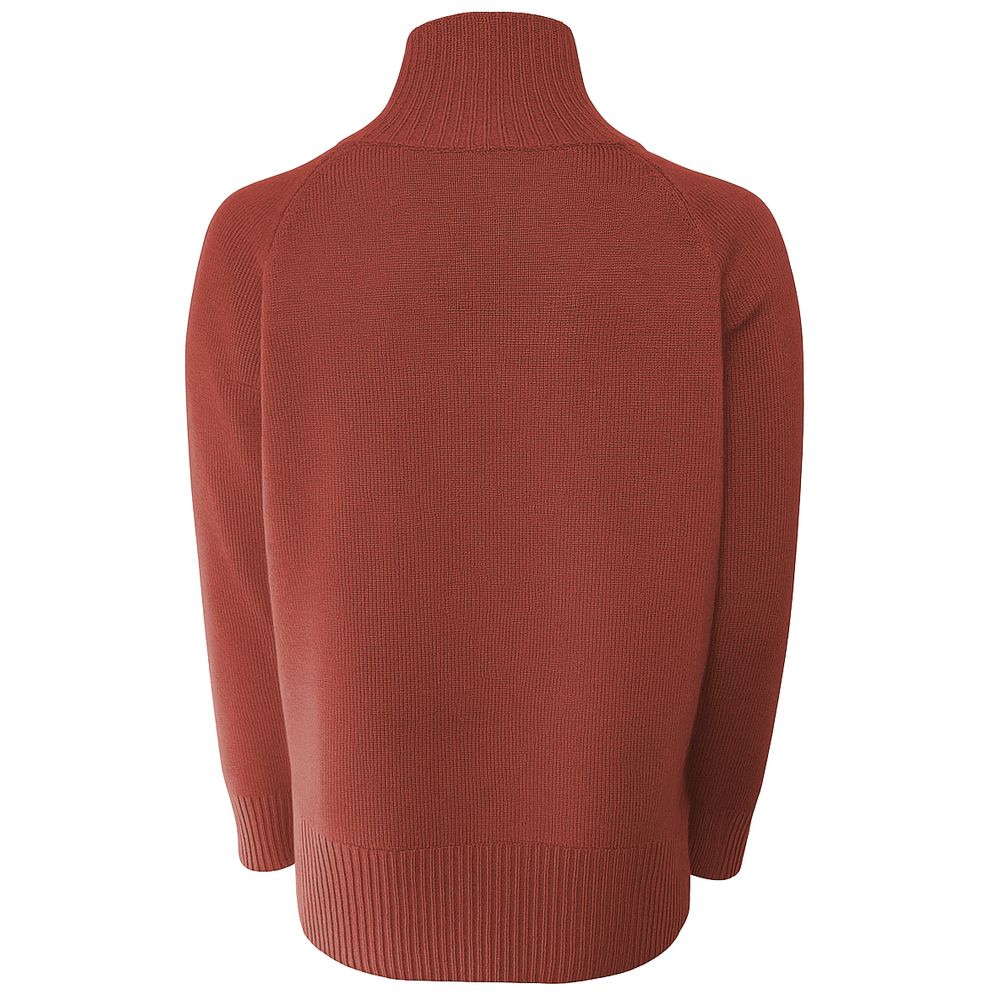 Emilio Romanelli Rode Kasjmier Dames Trui Turtleneck