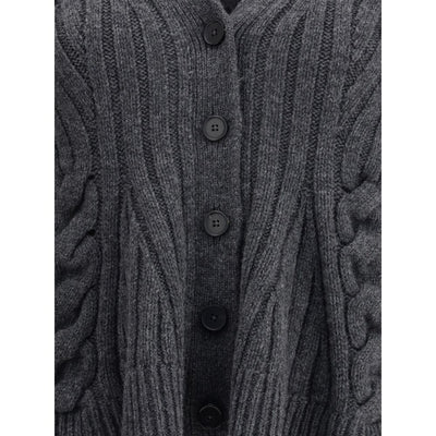 Alexander McQueen Gray Wool Cardigan