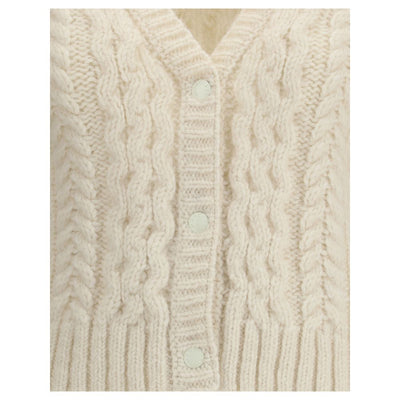 Moncler Cream Alpaca Vicugna Pacos Cardigan
