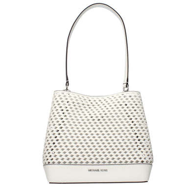 Michael Kors White Leather Shoulder Bags