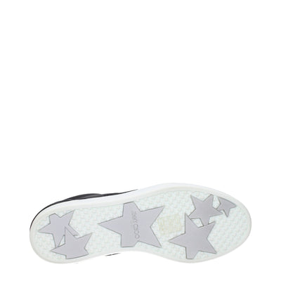 Jimmy Choo Black Leather Low Top Sneakers