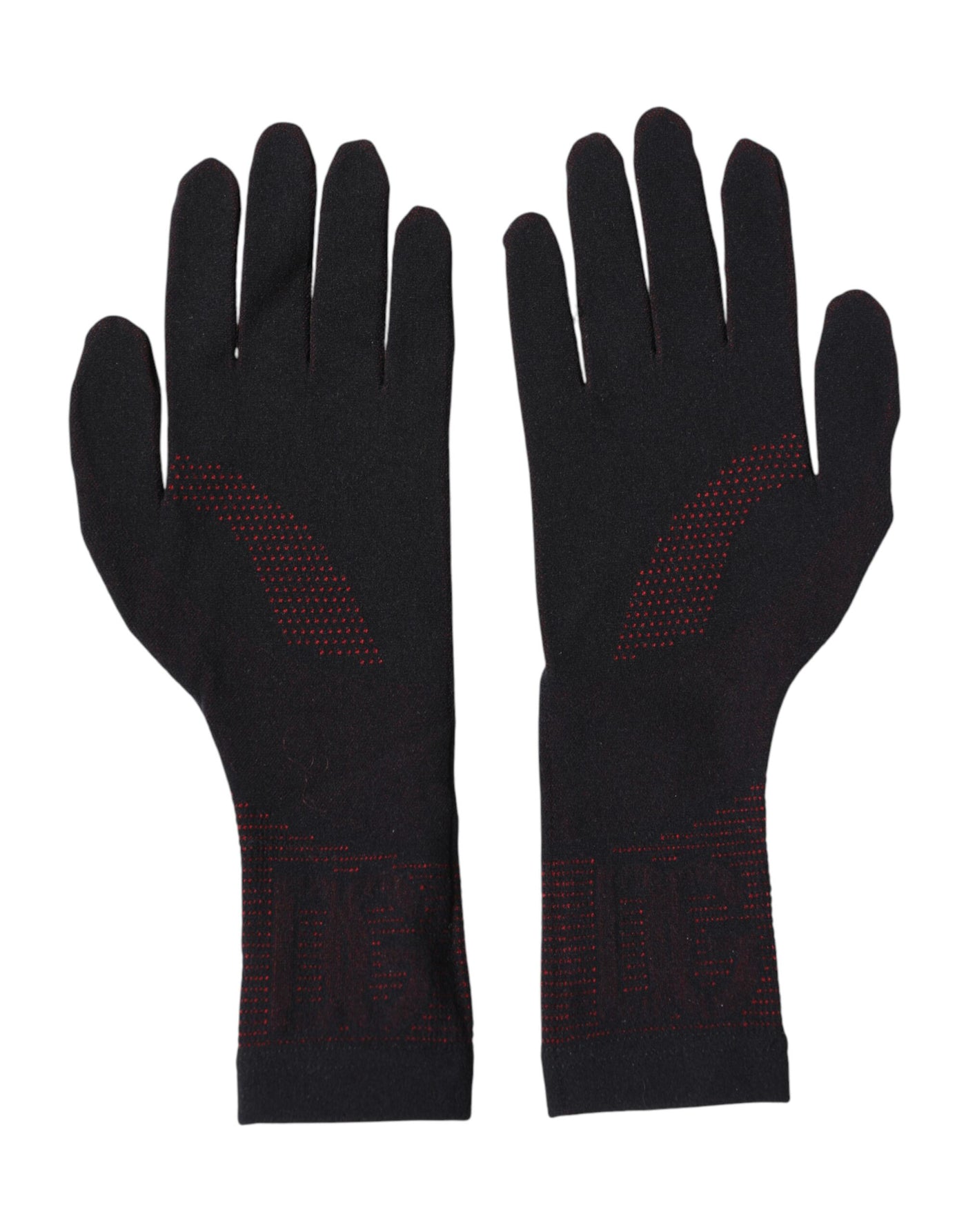 Dolce & Gabbana Black DG Logo Cotton Hands Mitten Men Gloves