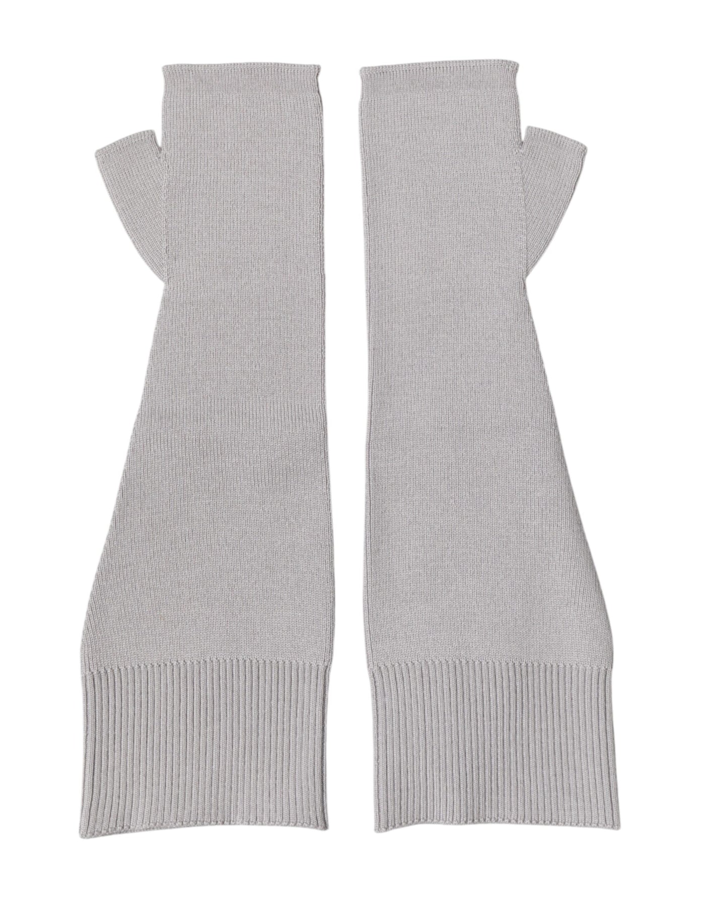 Dolce & Gabbana Gray Virgin Wool Knitted Fingerless Men Gloves