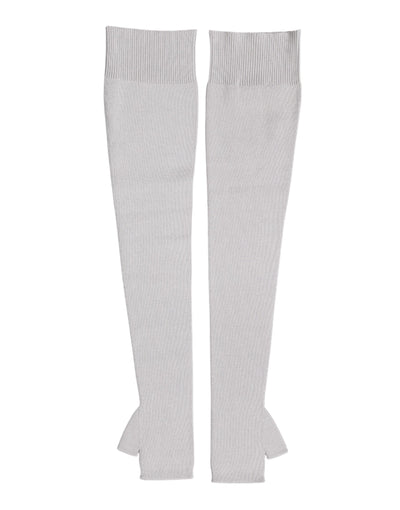 Dolce & Gabbana Gray Virgin Wool Knitted Fingerless Men Gloves