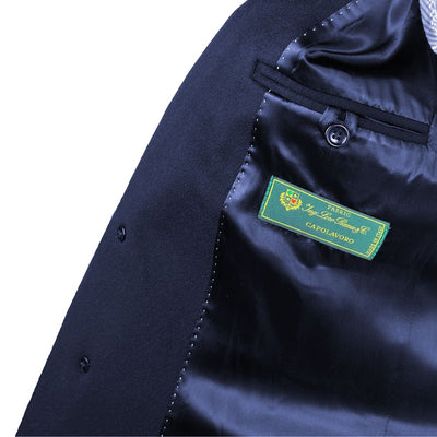 Made in Italy Blue Wool Coat