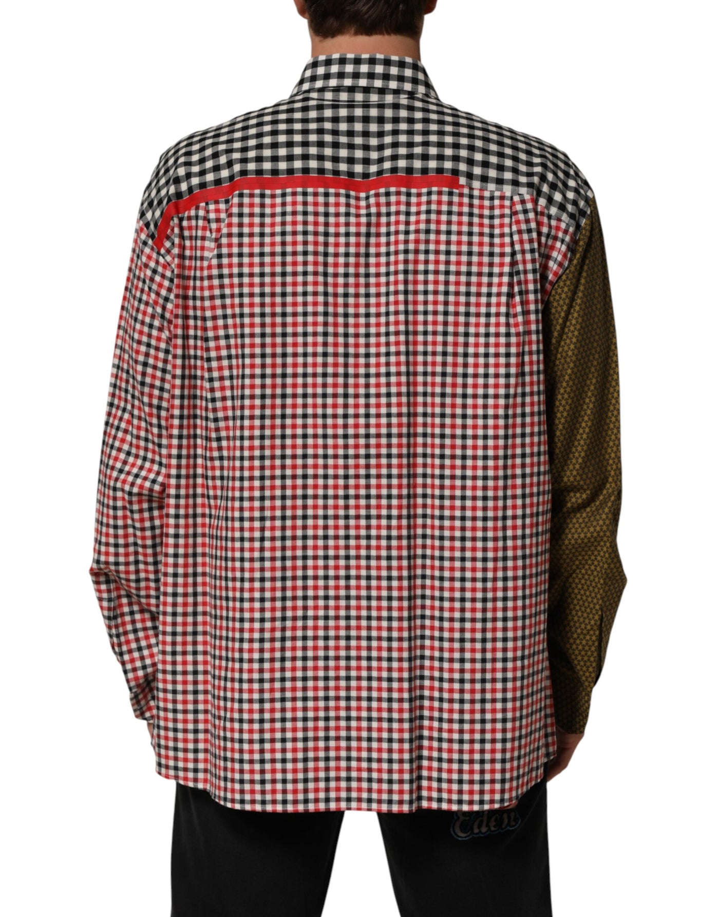 Dolce & Gabbana Multicolor Cotton Collared Checkered Shirt