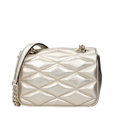 Jimmy Choo Gold Leather Shoulder Bag