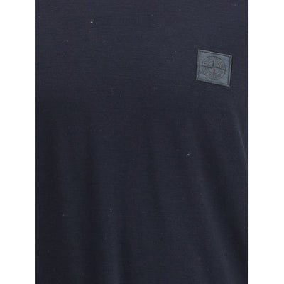 Stone Island Crew-neck T-shirt with monochrome compass logo