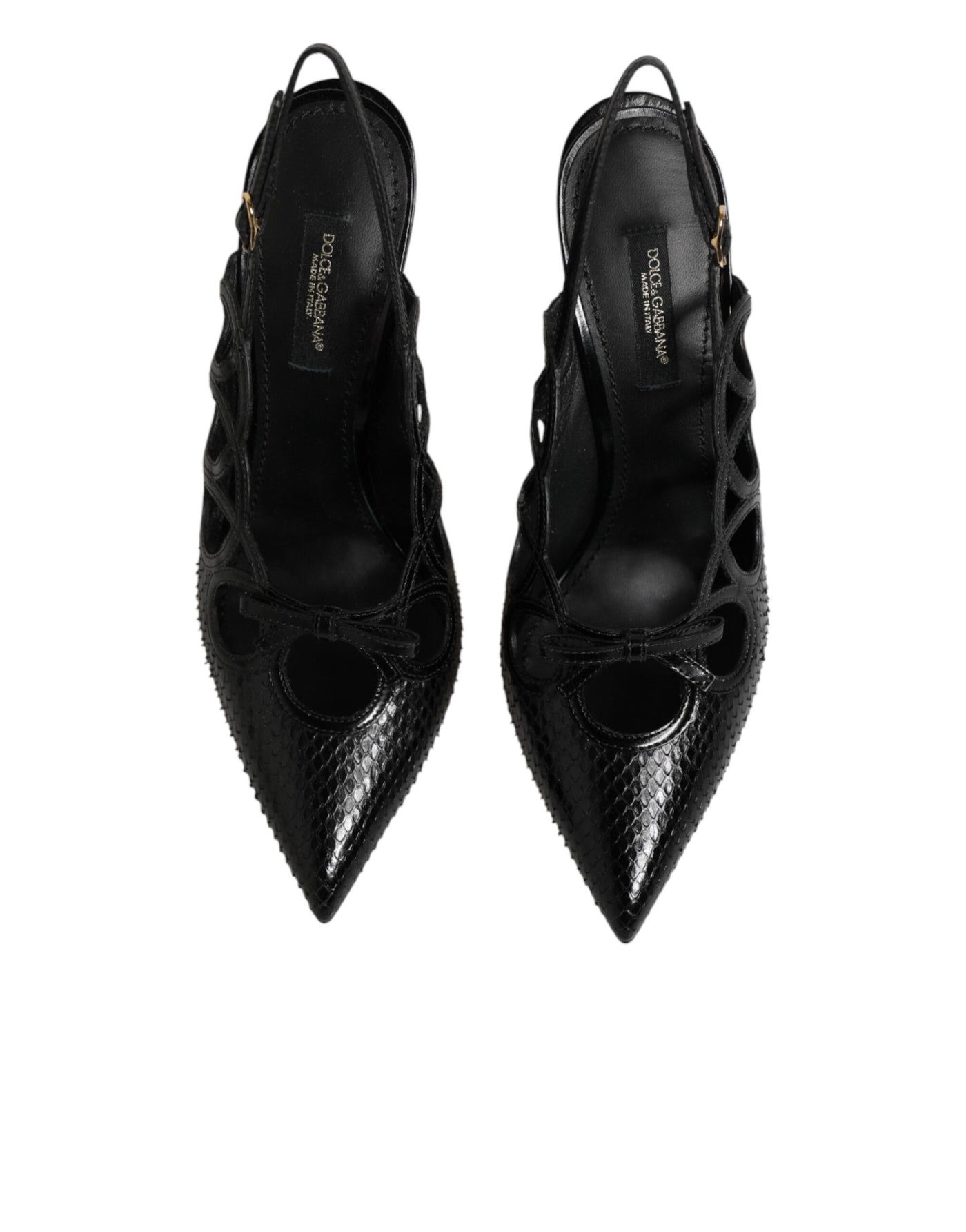 Dolce & Gabbana Leather High Heels Slingback Shoes