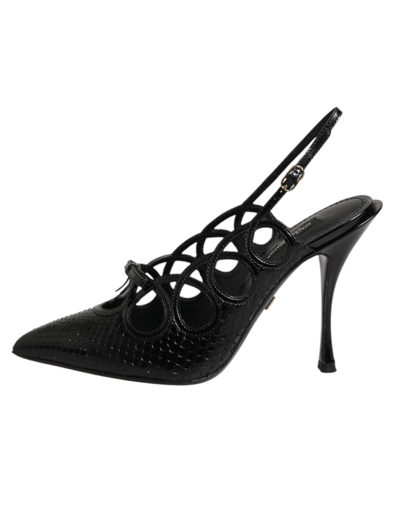 Dolce & Gabbana Leather High Heels Slingback Shoes