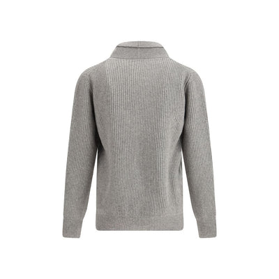 Brooksfield Virgin Wool Shawl-Collar Cardigan