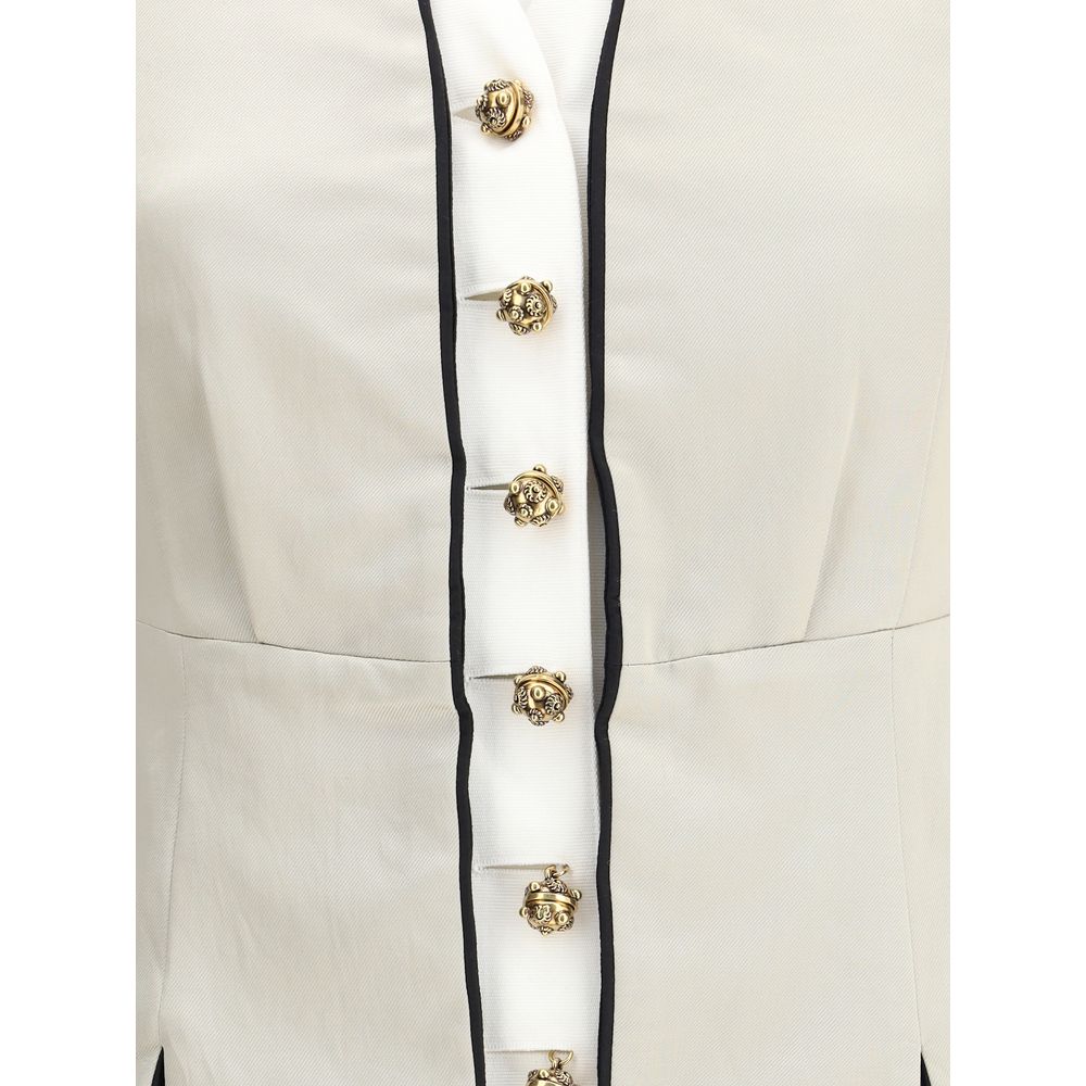 Chloé Silver Silk Coat