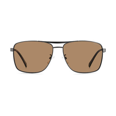 Polaroid Gray Stainless Steel Sunglasses